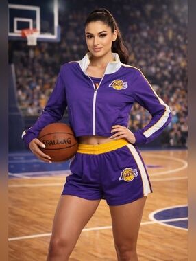 NBA Los Angeles Lakers Purple Jacket Only - Size Small NWT